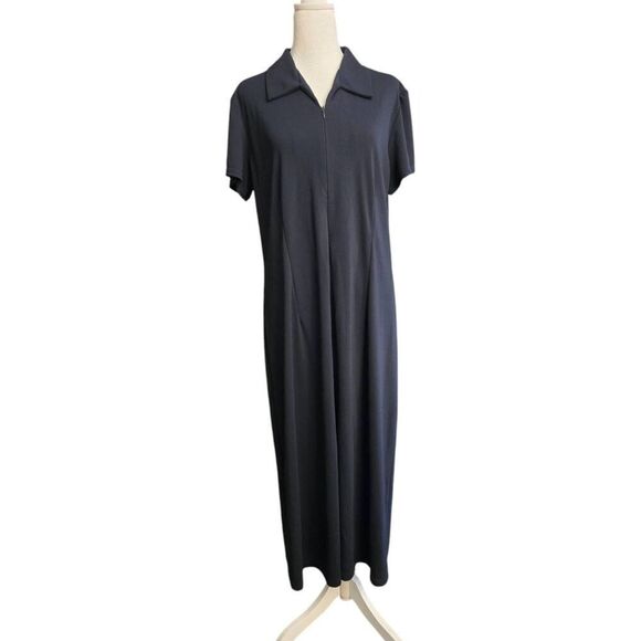 David Benjamin Vintage Women's Size 18 Navy Maxi Dress - Picture 1 of 7